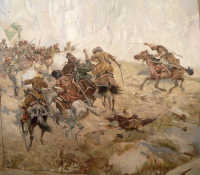 Capturing of the Aul Akhtulga by Franz Roubaud